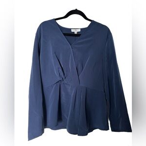 HALSTON Navy Blue Blouse